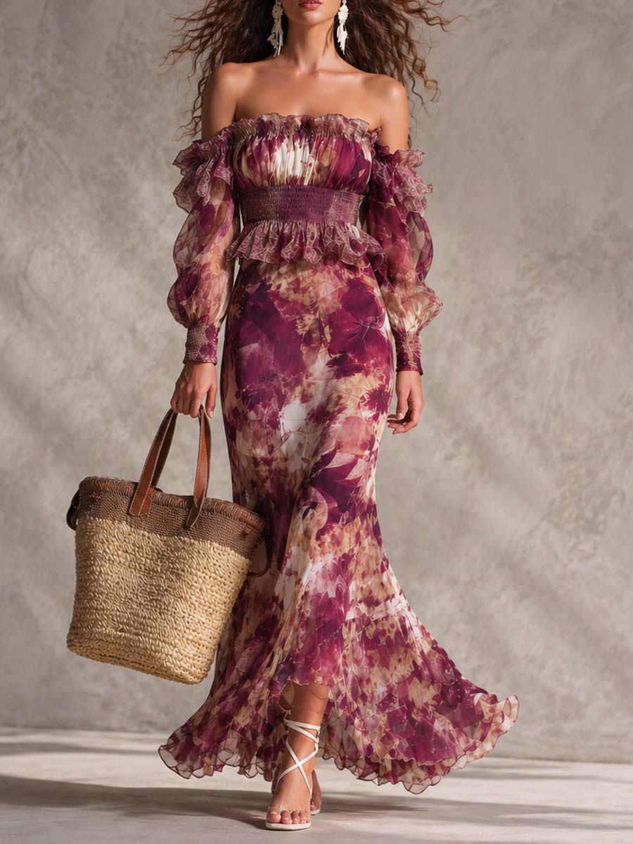 Rosine | Antique Pink Maxi Dress