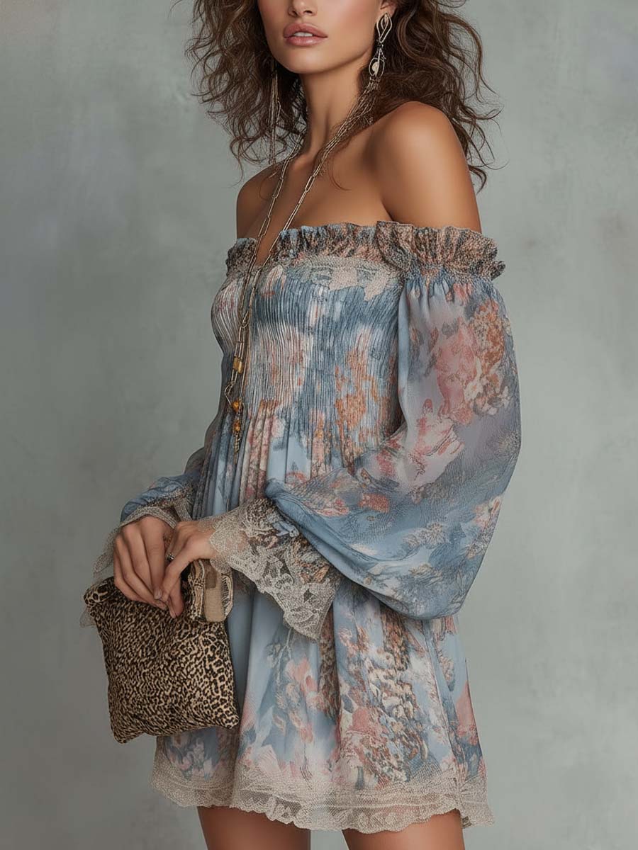 Romane | Floral Chiffon Mini Dress