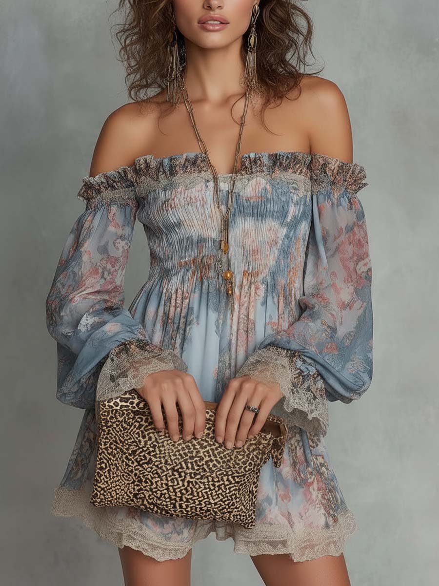 Romane | Floral Chiffon Mini Dress