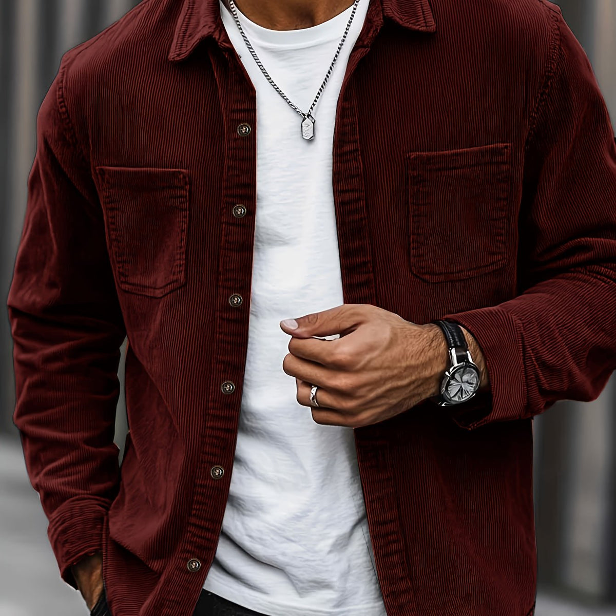 Bryce | Textured Ribbed Outer Shirt