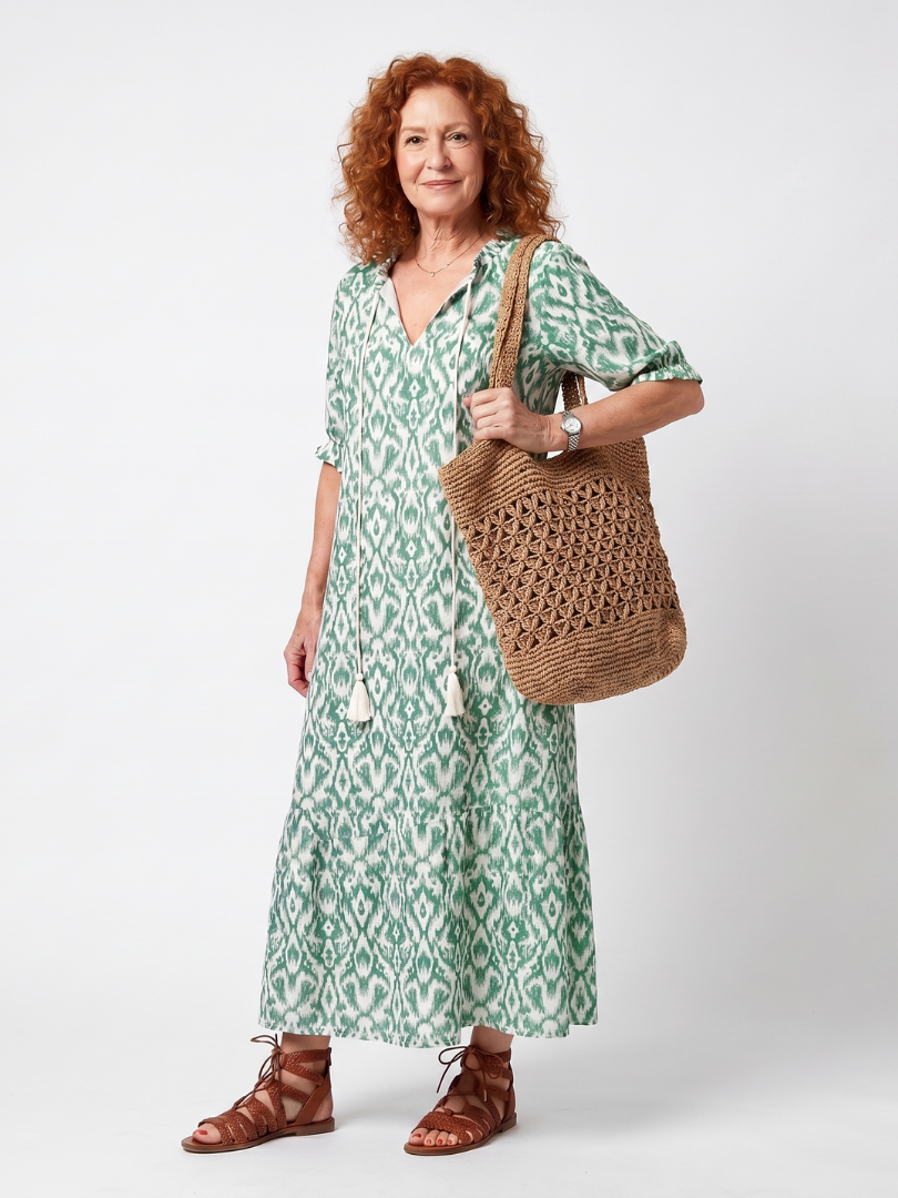 Ilara | Midi Dress with V-Neck