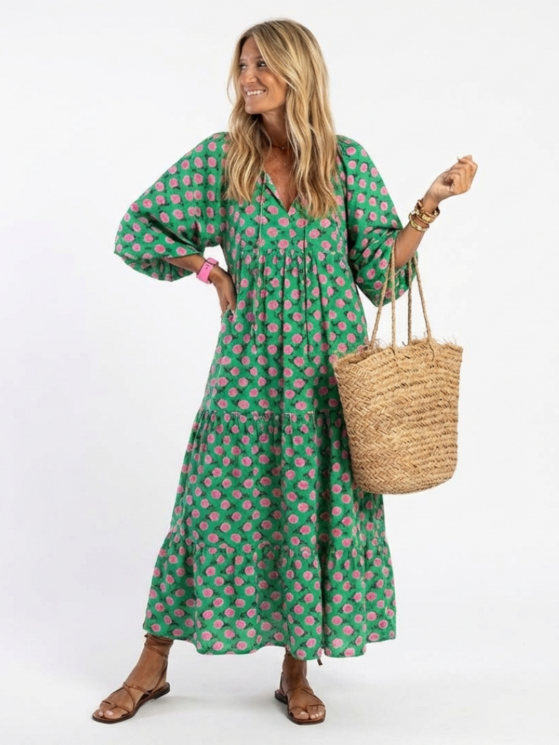 Fiora | Midi Dress with Ruffles