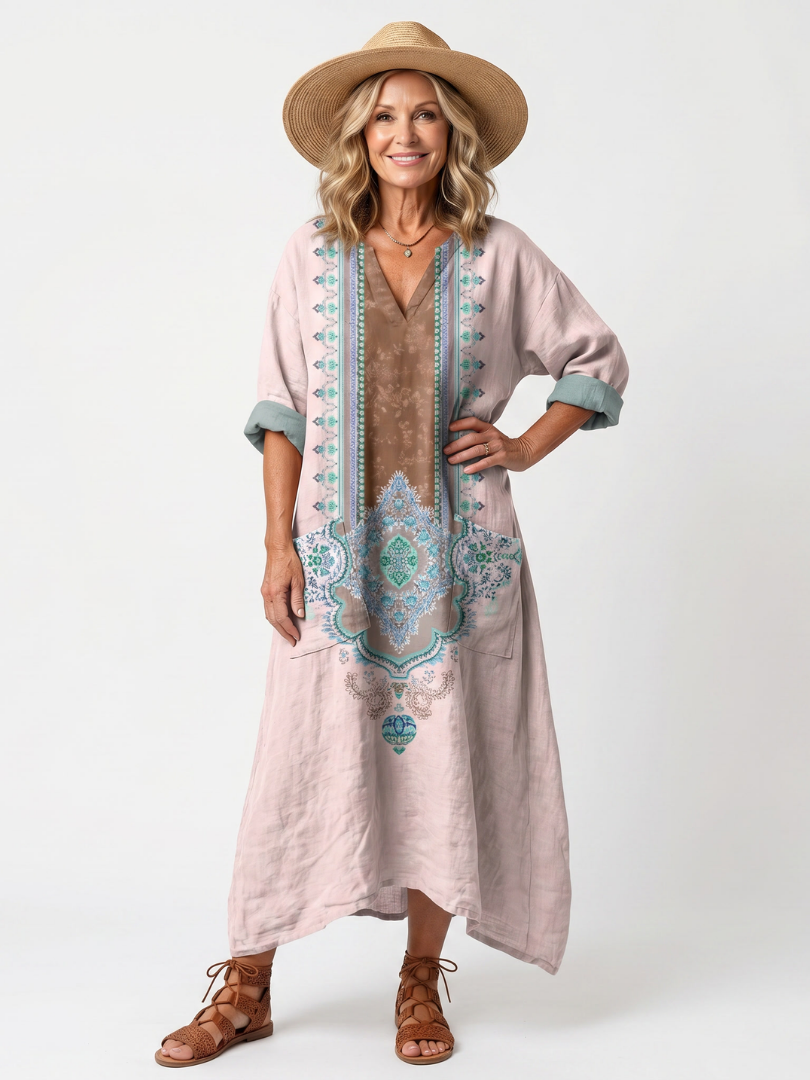 Kenza | Embroidered Midi Dress