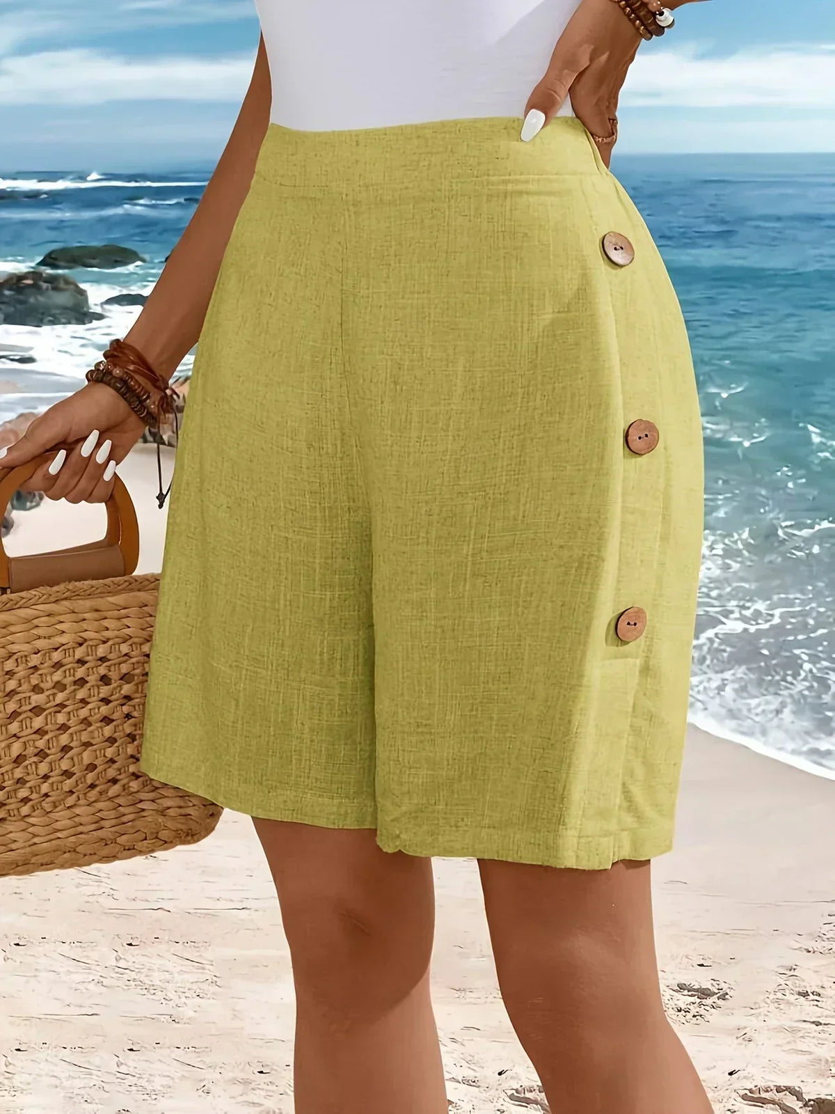 Comfortable Button Shorts