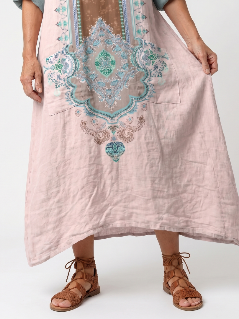 Kenza | Embroidered Midi Dress
