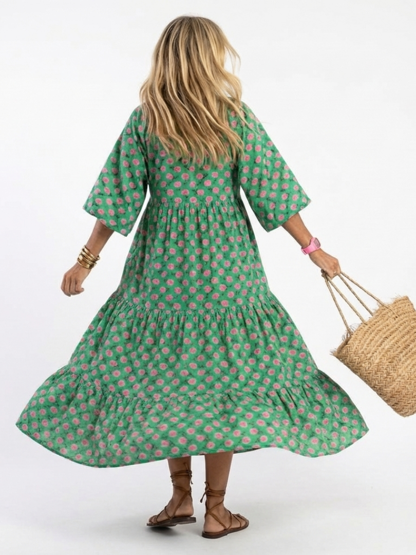 Fiora | Midi Dress with Ruffles