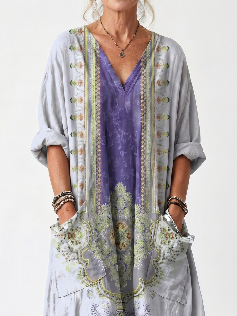 Raina | Embroidered Midi Dress