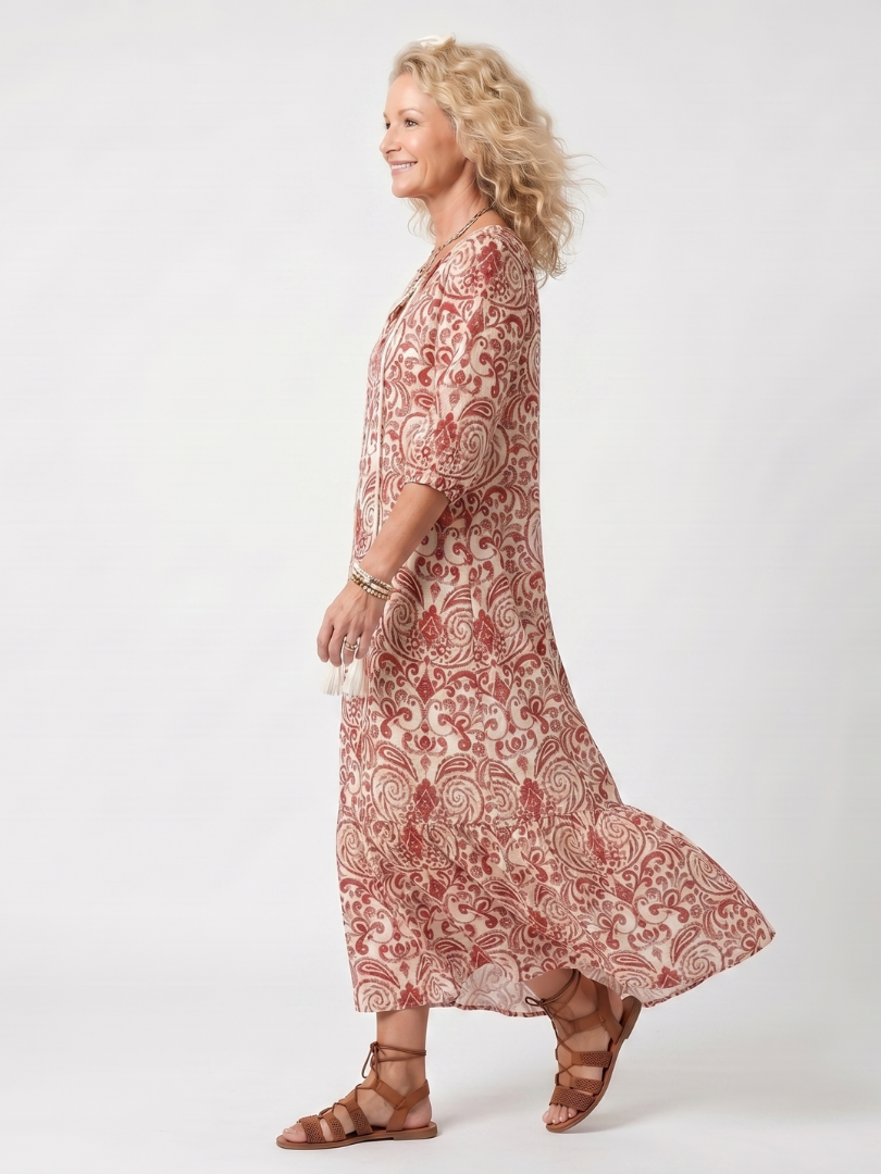 Noelle | Midi Dress with Tie