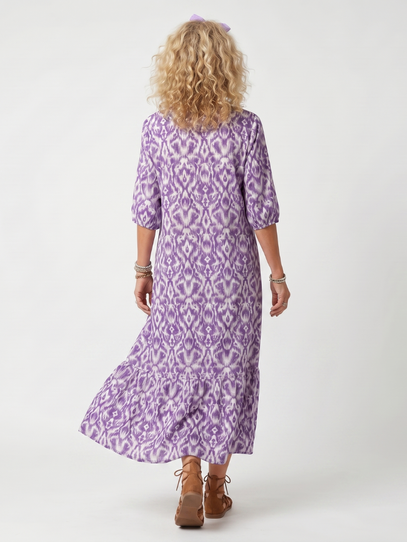 Penelope | Printed Midi Tie Dress