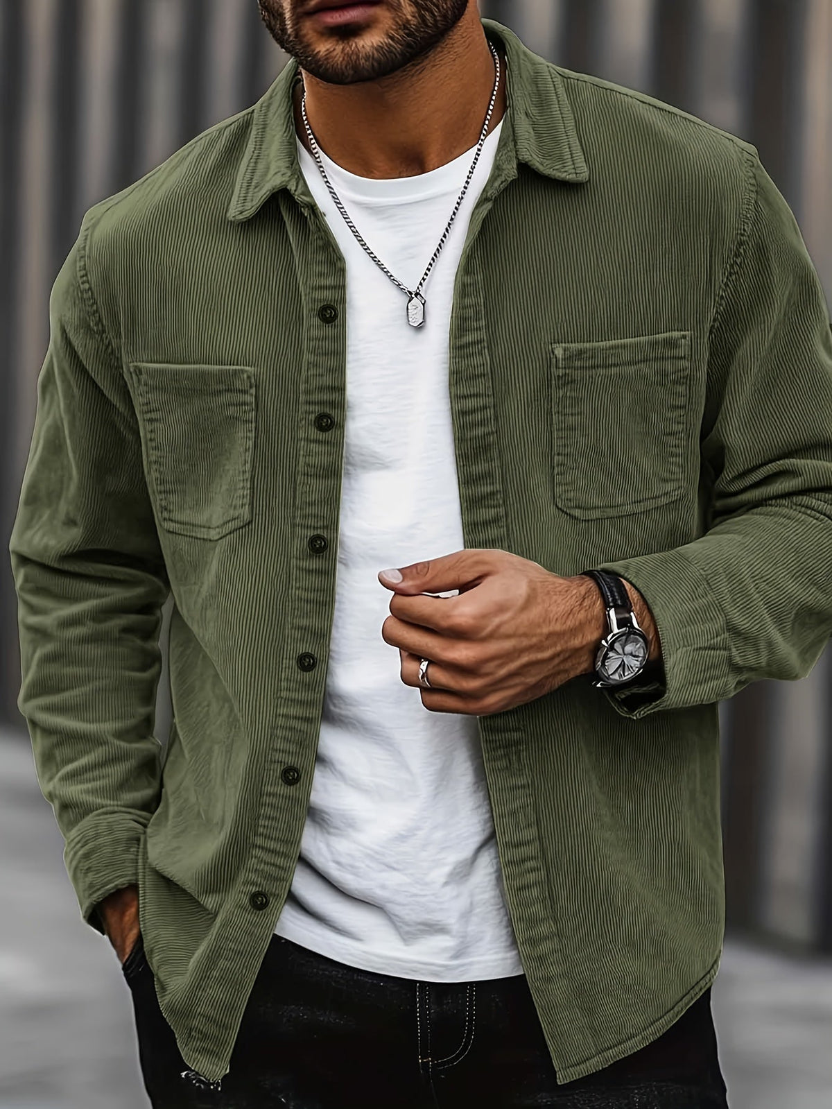 Bryce | Textured Ribbed Outer Shirt