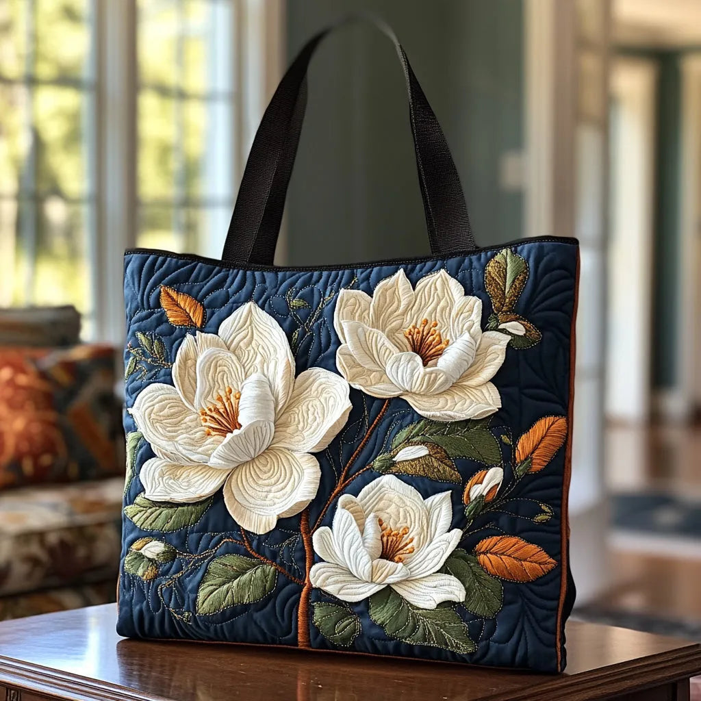Magnolia Quilted Tote Bag