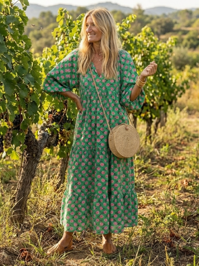 Fiora | Midi Dress with Ruffles