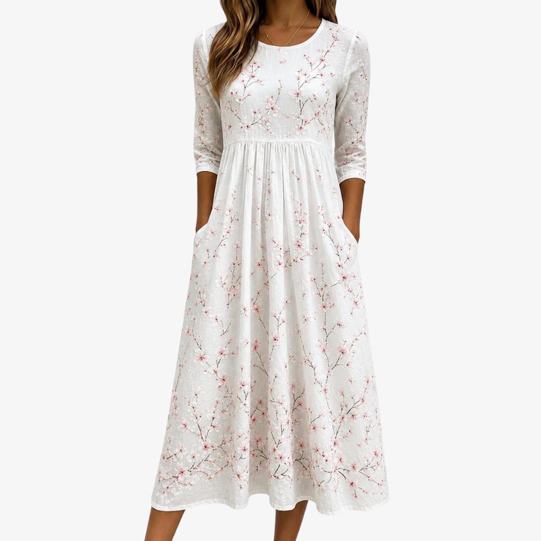 Daily Midi Dress Cherry Blossom