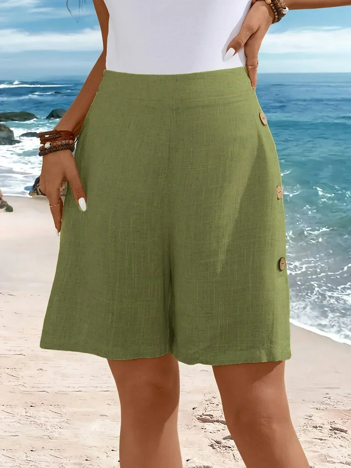 Comfortable Button Shorts