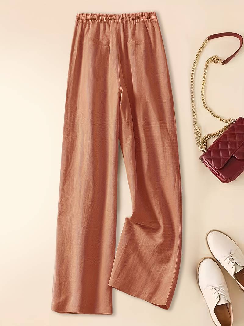 Relaxed Fit Pants with Drawstring