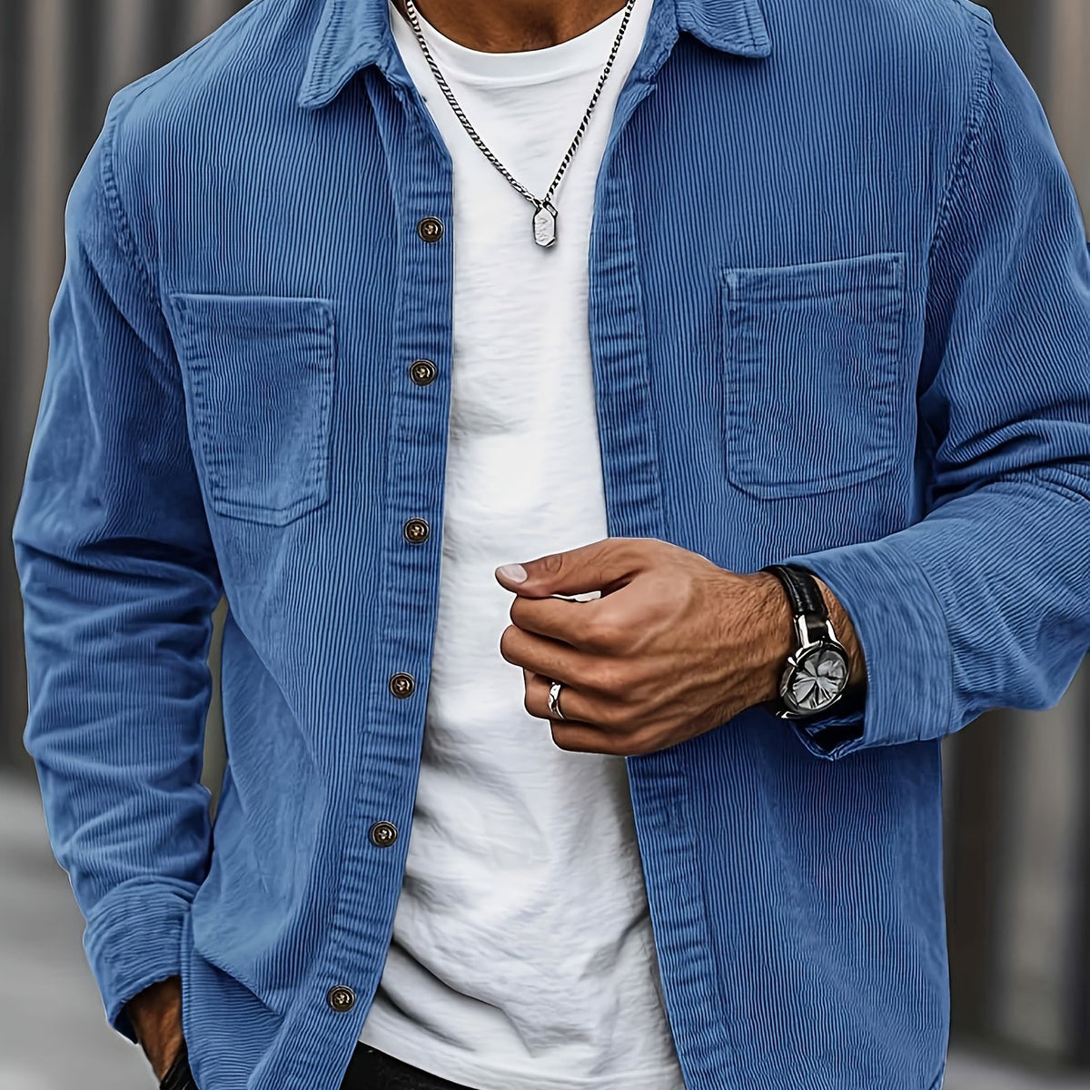 Bryce | Textured Ribbed Outer Shirt