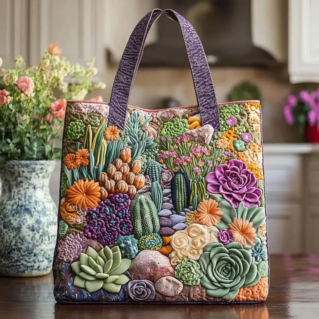 Garden Quilted Tote Bag