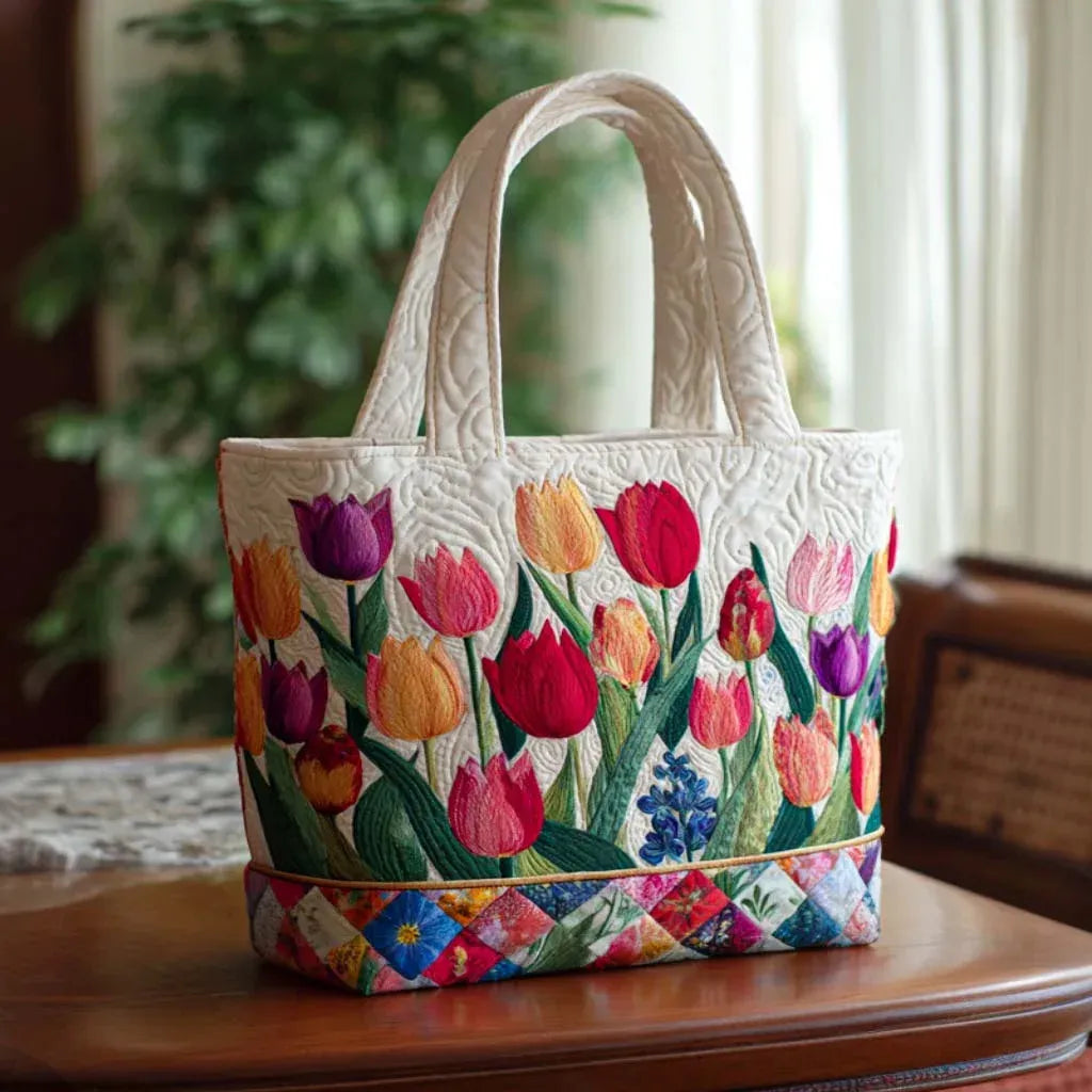 Tulip Quilted Tote Bag