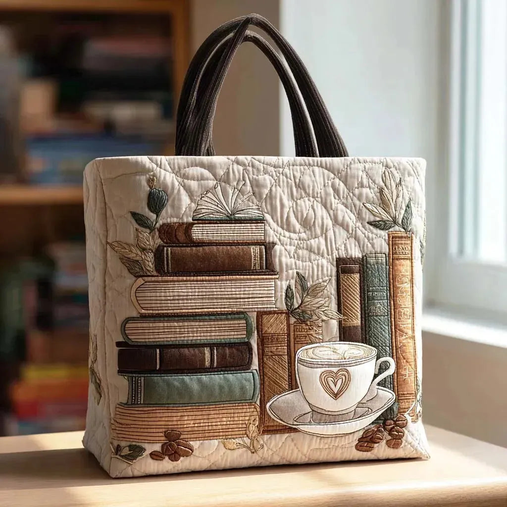 Chapter Coffee Quilted Tote Bag