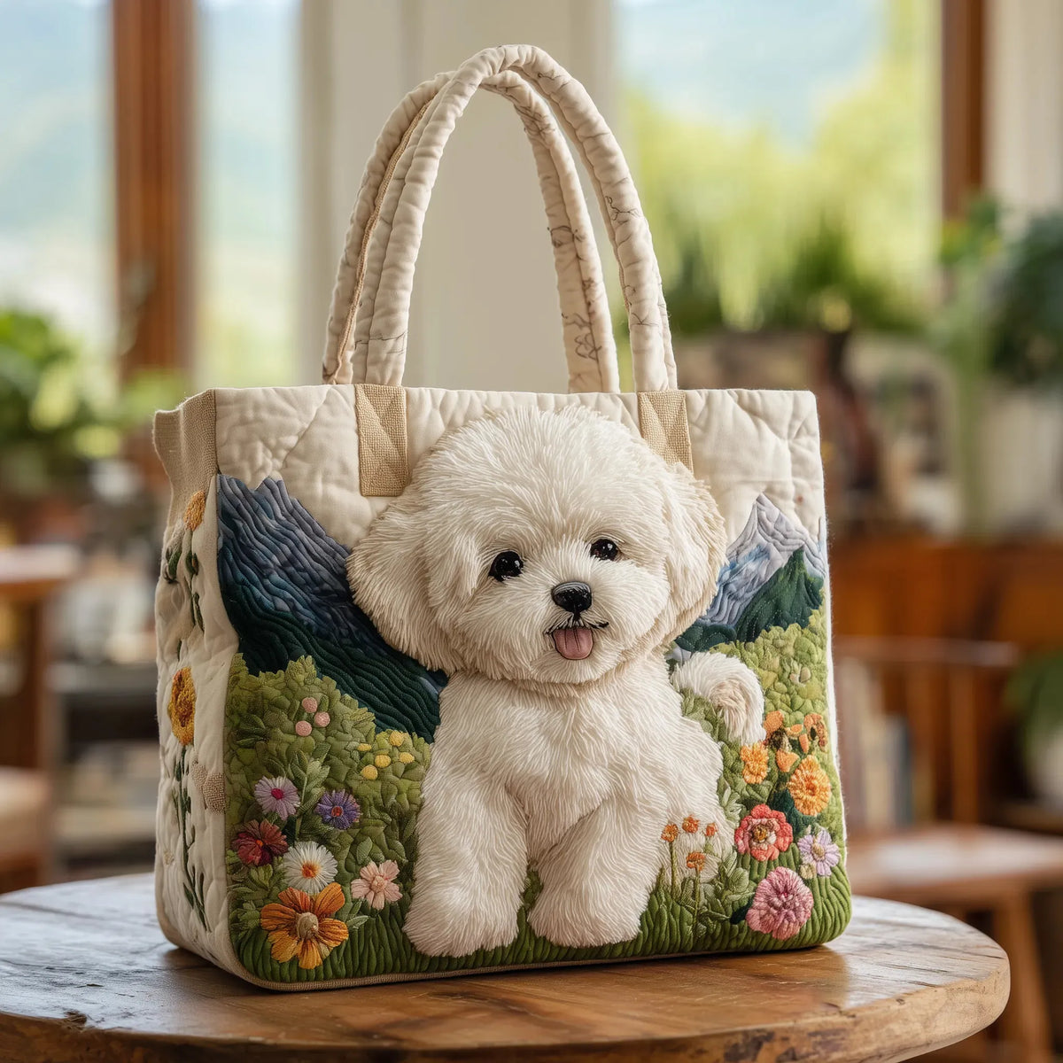 Enchanted Dogs Quilted Tote Bag
