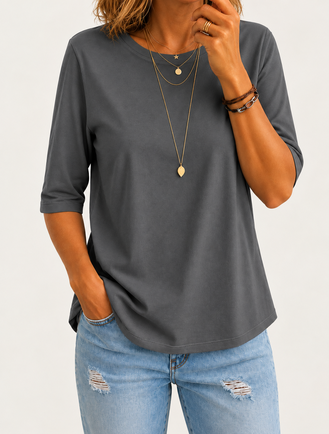 Harper™ - Relaxed Everyday Half-Sleeve Tee