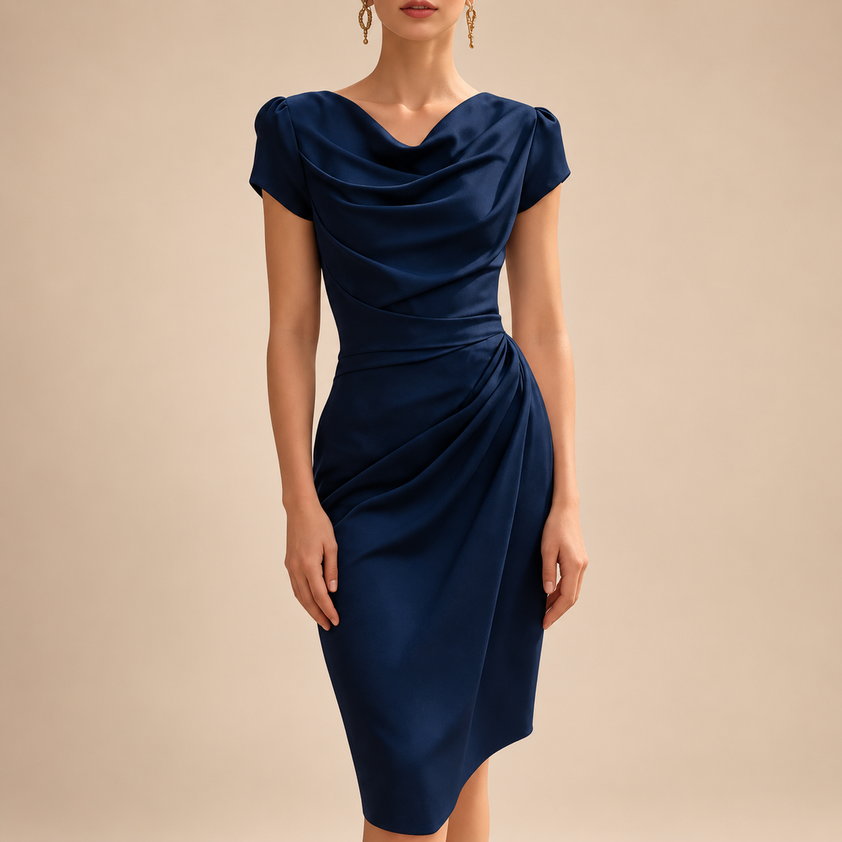 Amara | Draped Midi Dress