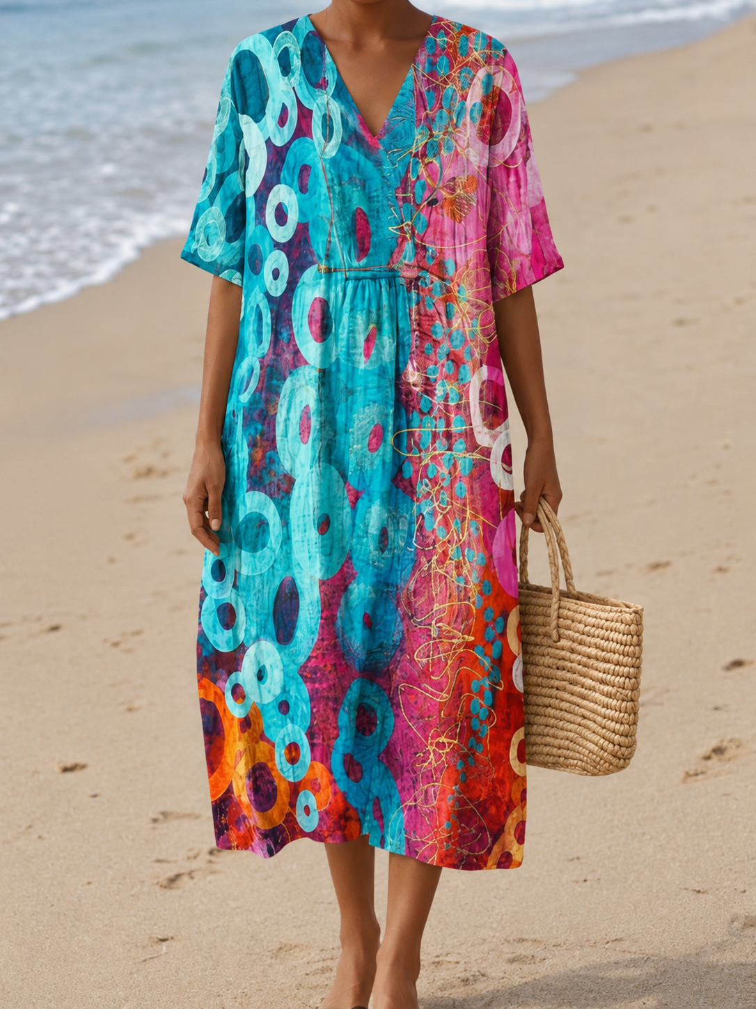 Amara™ | Vibrant Tie-Dye Dress