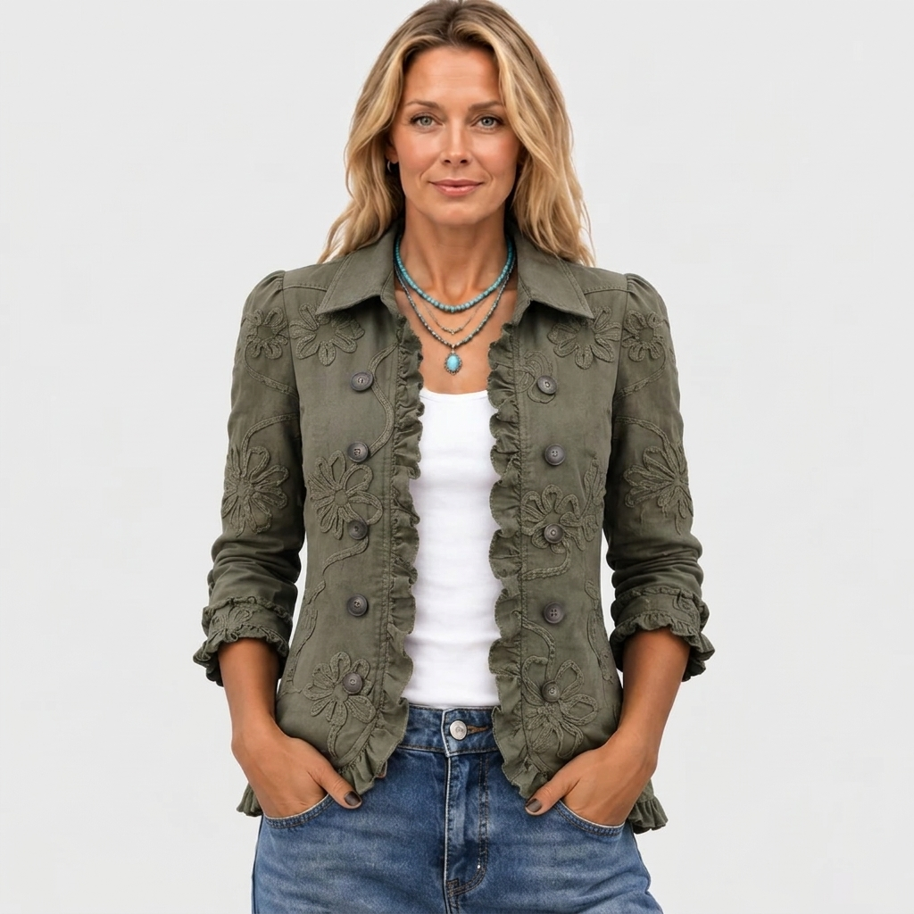 Kamberly™ - Bohemian Floral Embroidered Jacket