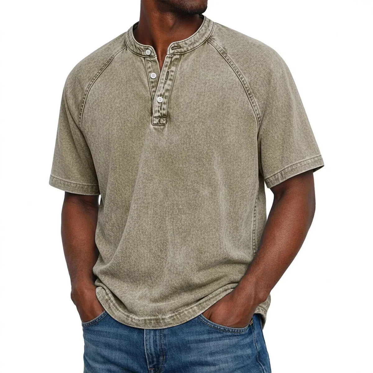 Vintage Button-Up Shirt for Men