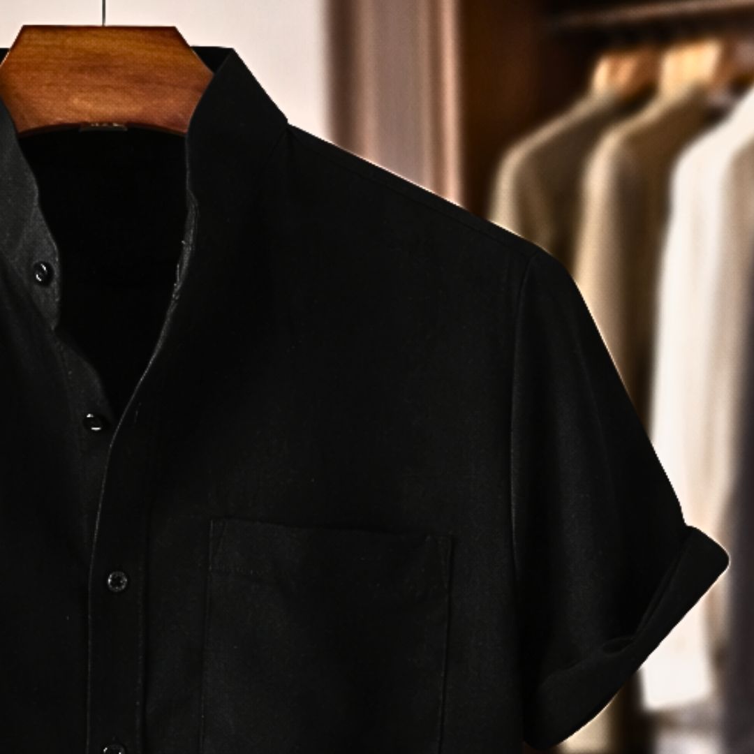 Elegant Short Sleeve Linen Shirt