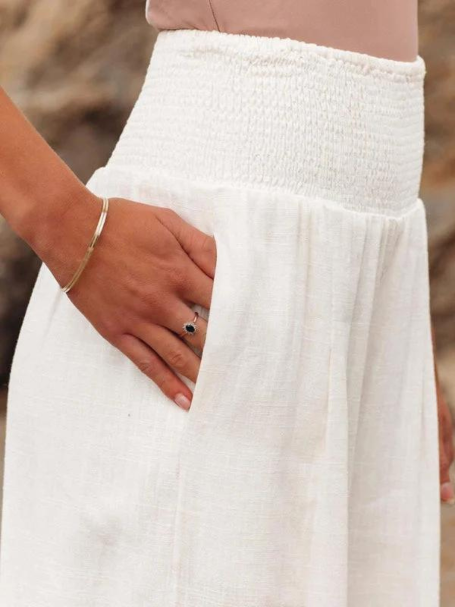 Fluid Beach Pants with Wide Legs