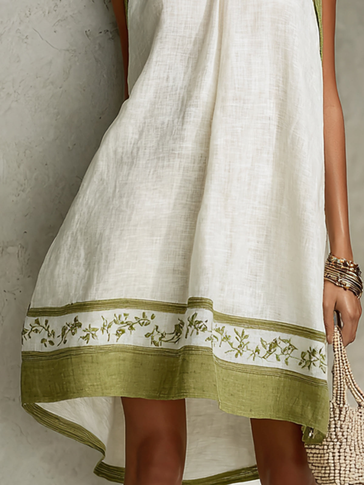 Agathe | Olive Floral Mini Dress