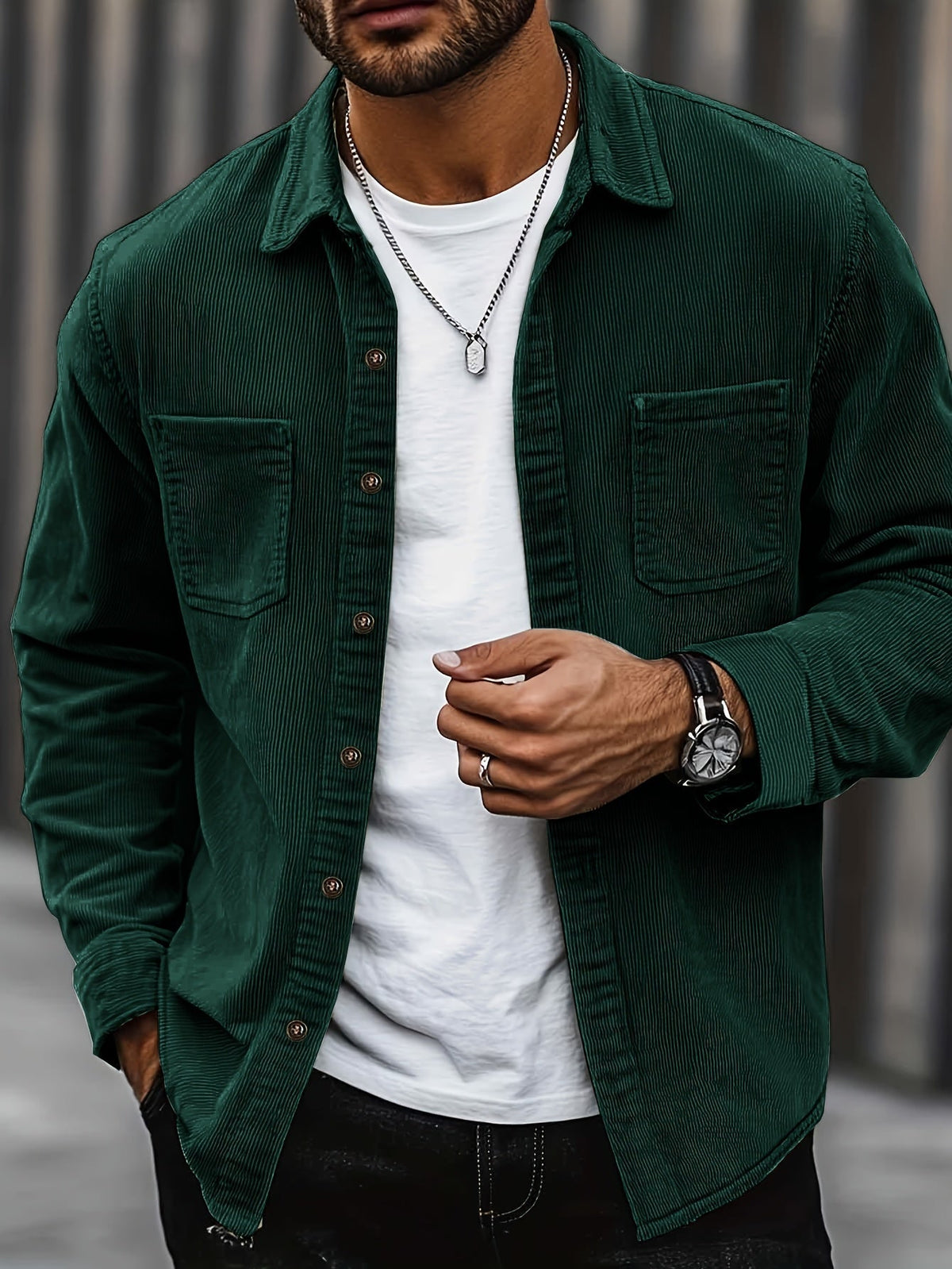 Bryce | Textured Ribbed Outer Shirt