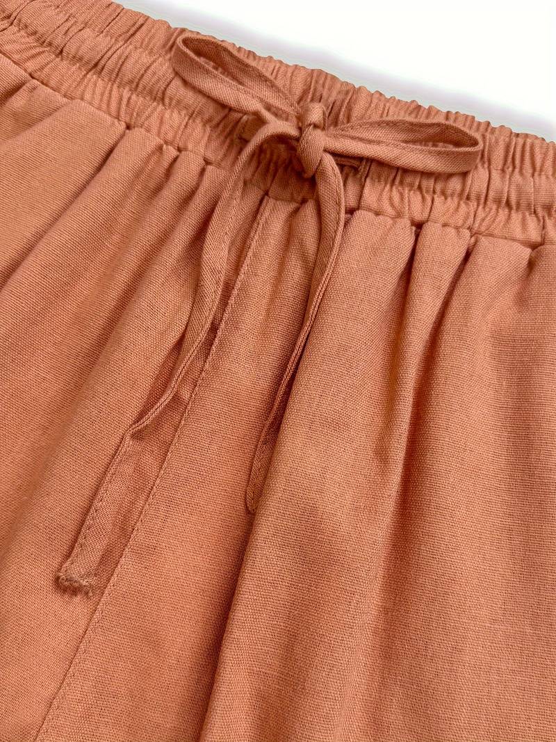 Relaxed Fit Pants with Drawstring