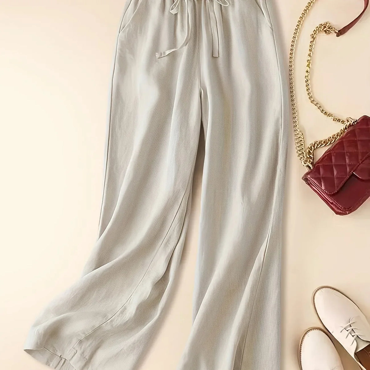 Relaxed Fit Pants with Drawstring
