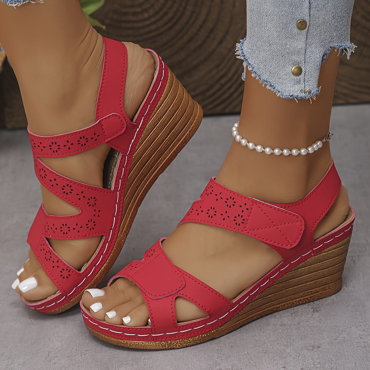 Prudy | Padded Wedge Heel Sandals