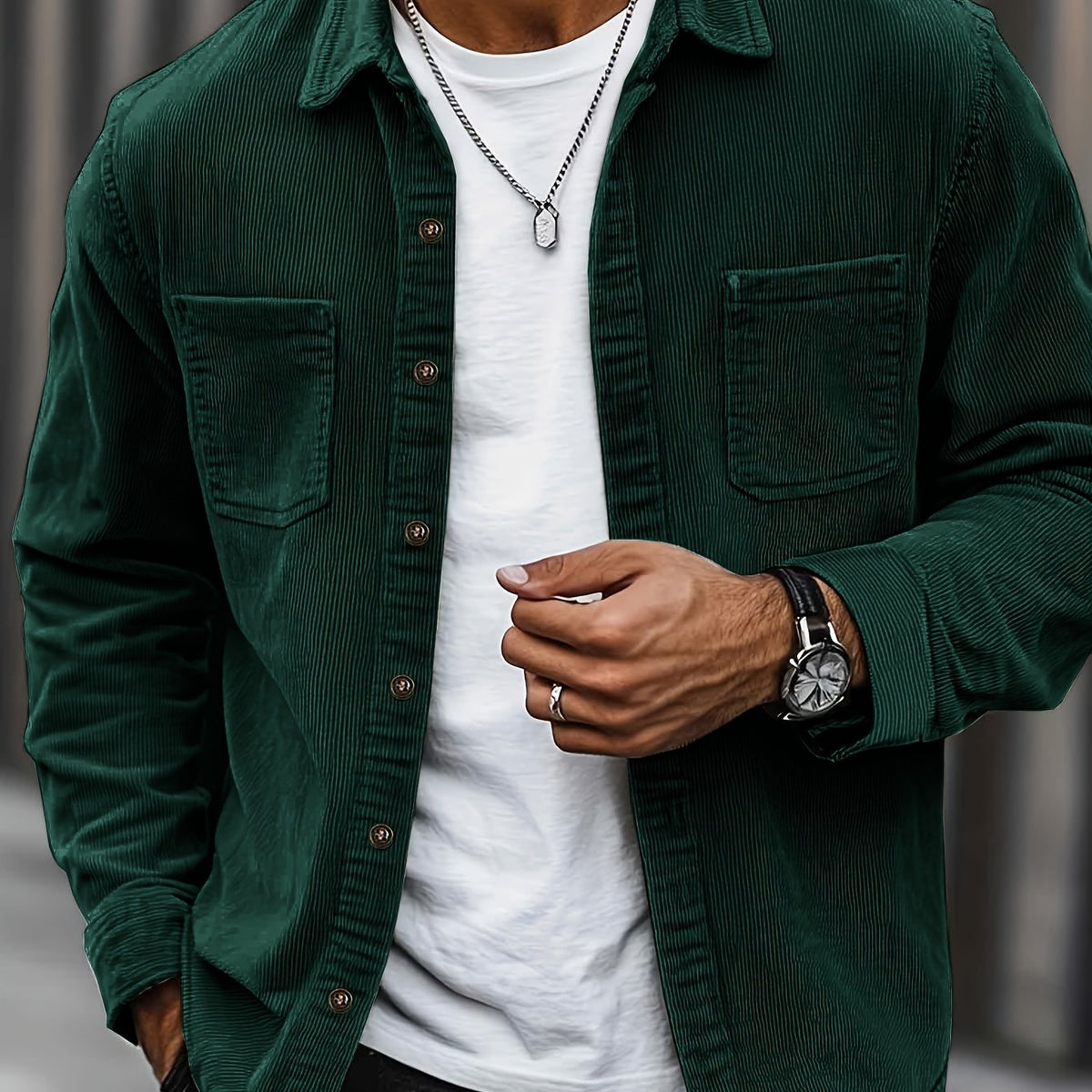 Bryce | Textured Ribbed Outer Shirt