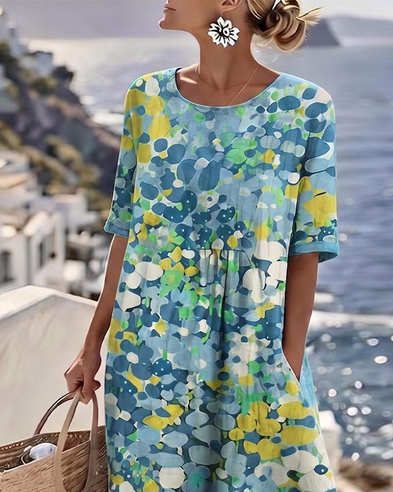 Elegant Floral Summer Midi Dress
