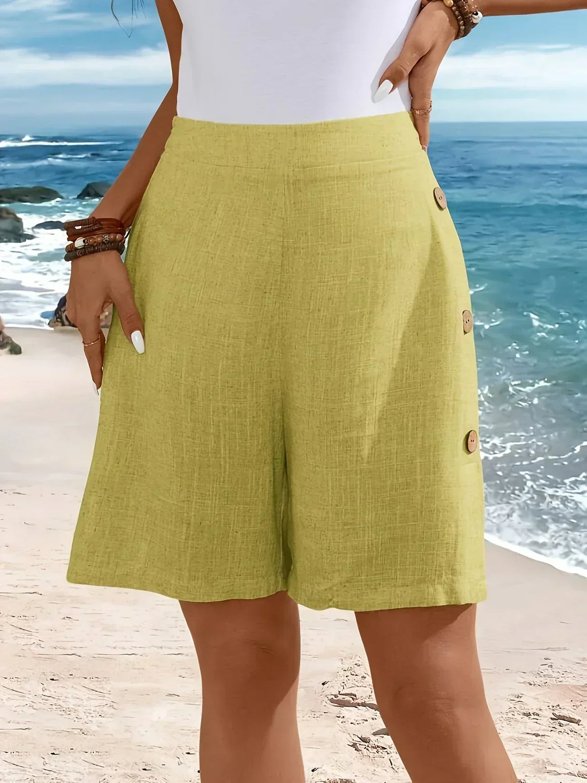 Comfortable Button Shorts