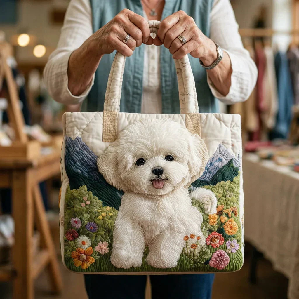 Enchanted Dogs Quilted Tote Bag