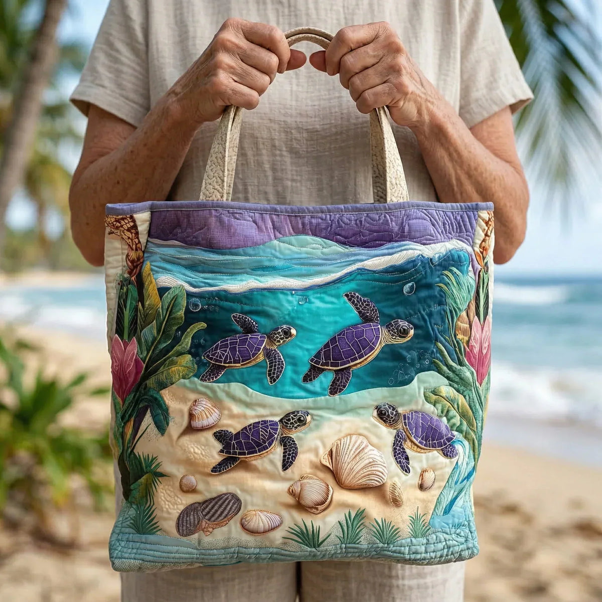 Spirit of the Lagoon Quilted Tote Bag