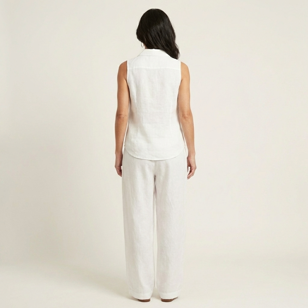 Wrap Top Set with Wide Pants