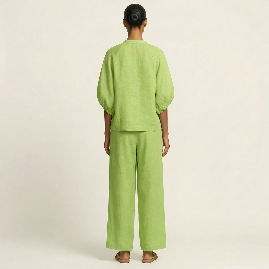 Puff Sleeve Zip Set