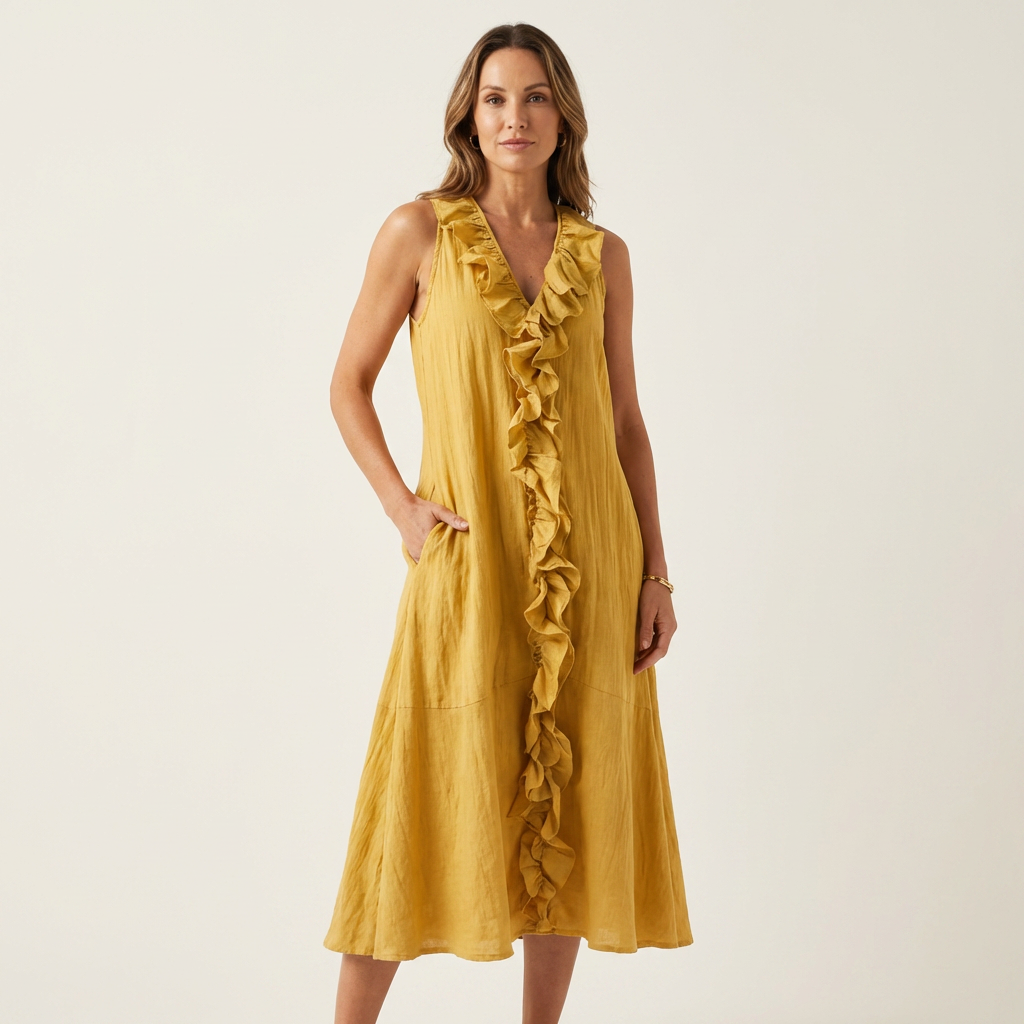 Maxi Linen Sleeveless Dress