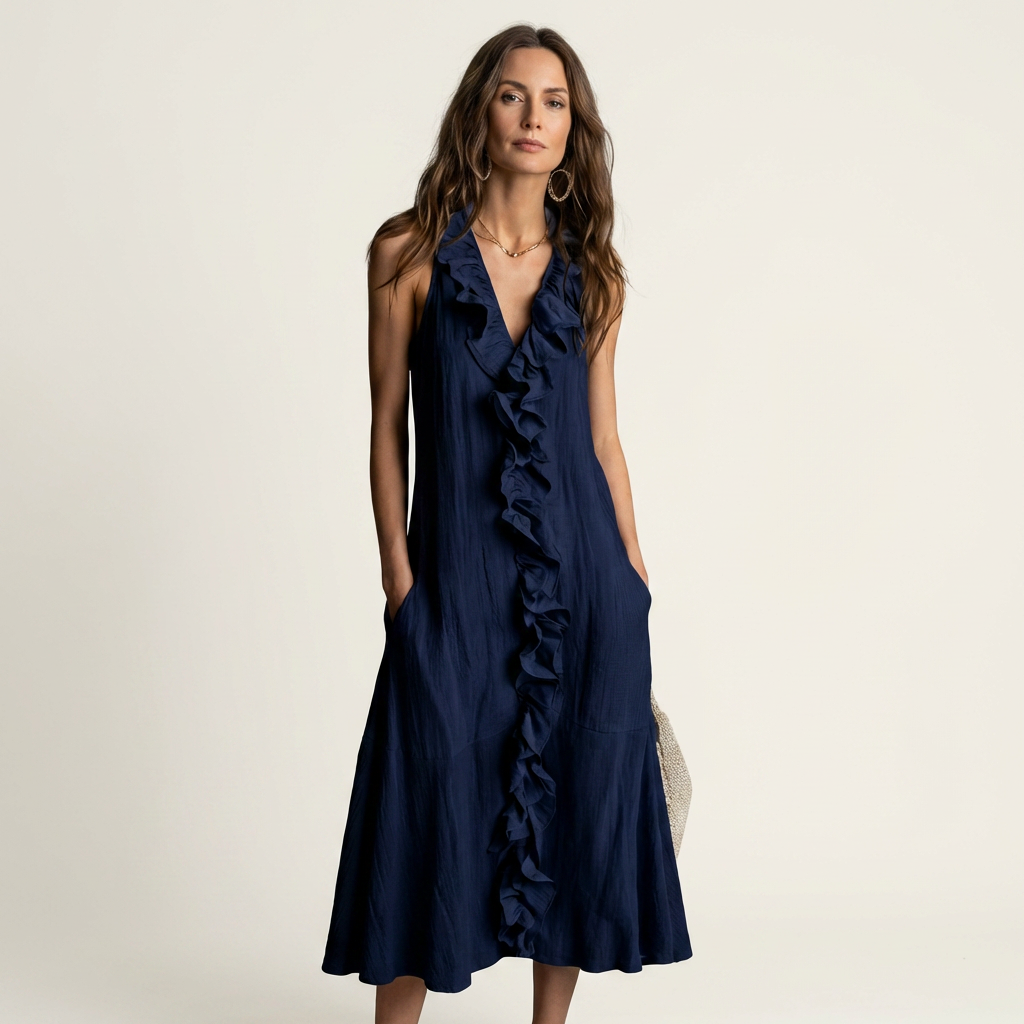 Maxi Linen Sleeveless Dress