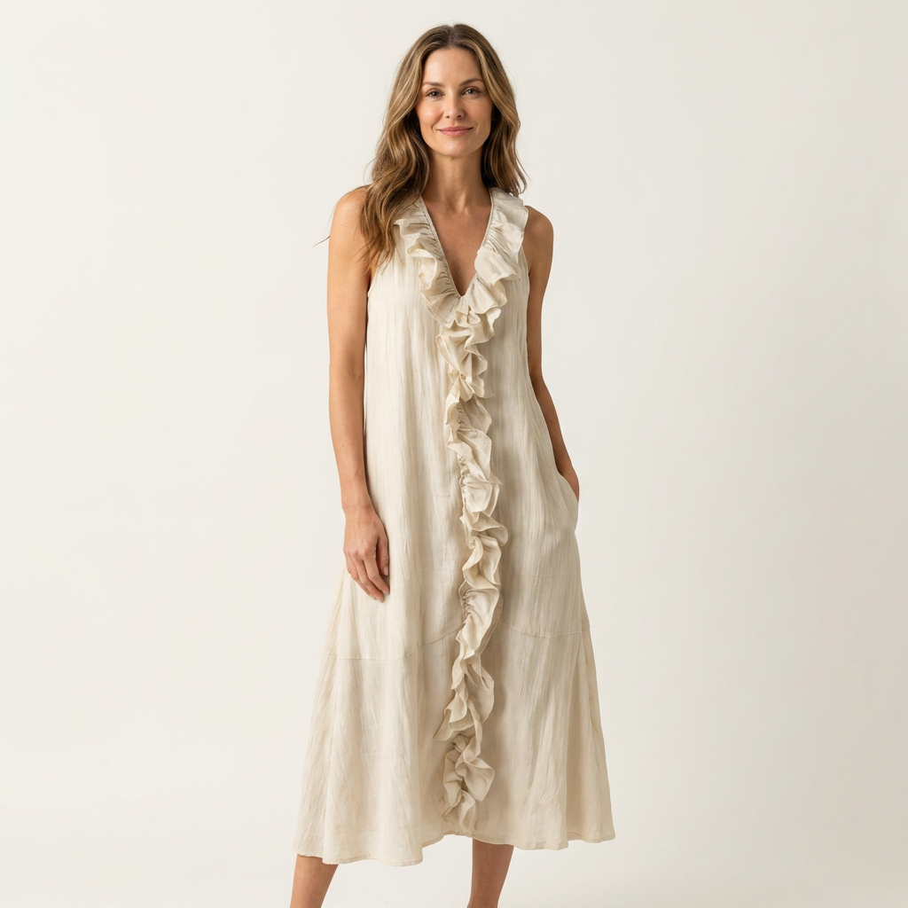 Maxi Linen Sleeveless Dress
