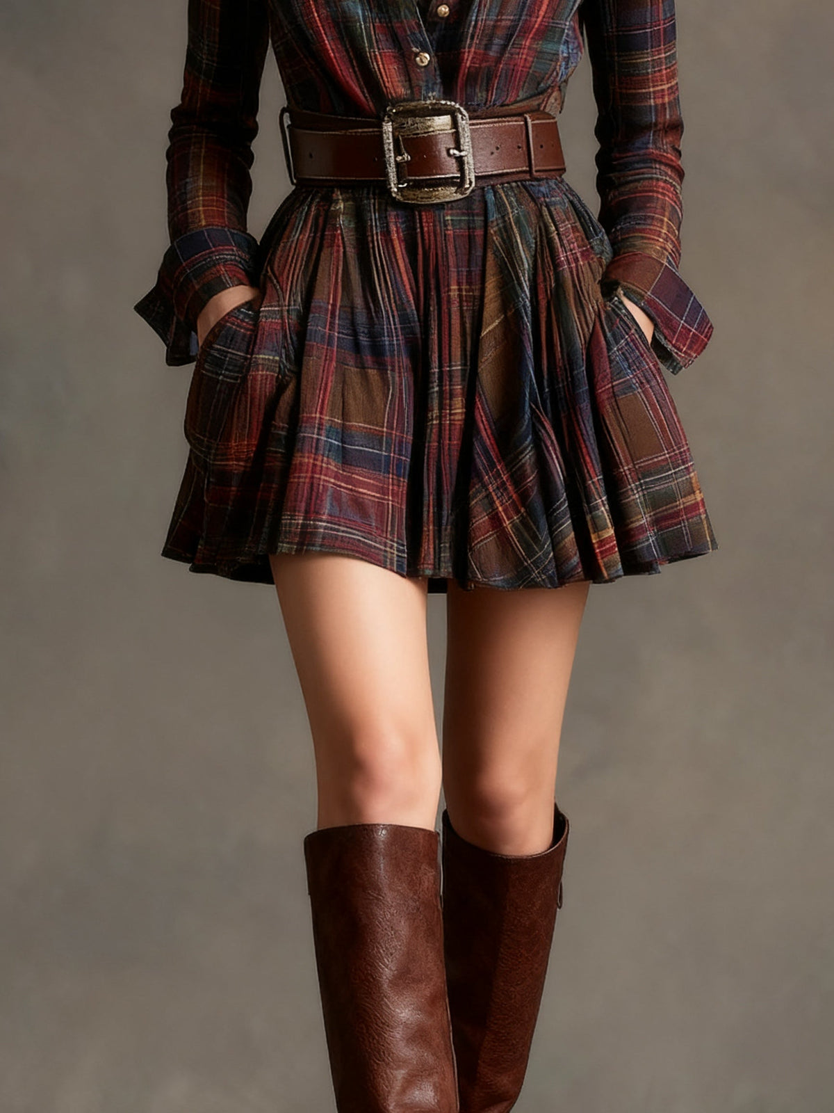 Cinnamon | Check Mini Dress