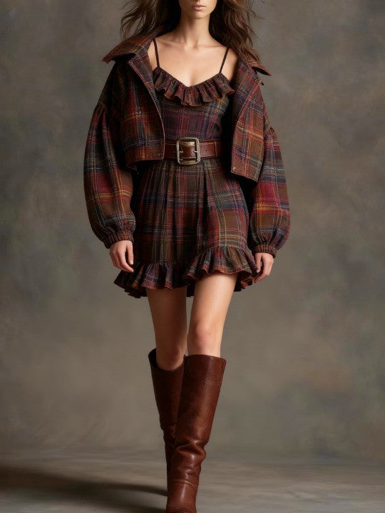 Marielle | Vintage Check Mini Dress