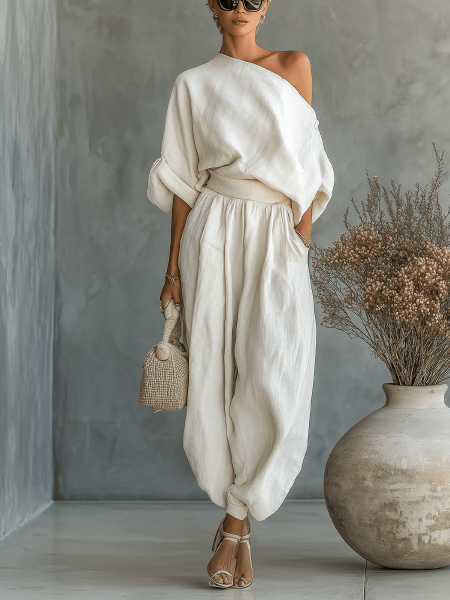 2-Piece Set with Bardot Neckline