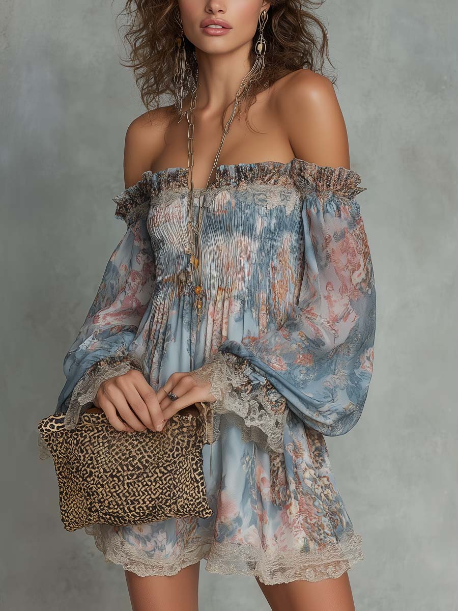 Romane | Floral Chiffon Mini Dress